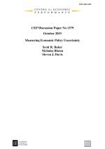 Measuring Economic Policy Uncertainty