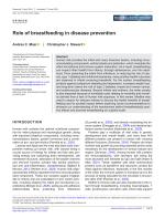 Role of breastfeeding in disease prevention