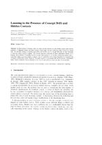 Learning in the Presence of Concept Drift and Hidden Contexts