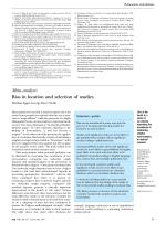 Bias in location and selection of studies