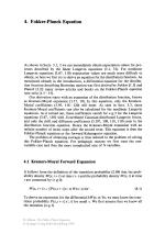 4. Fokker-Planck Equation