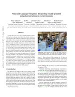 Vision-and-Language Navigation: Interpreting visually-grounded navigation instructions in real environments