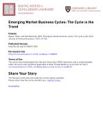 Emerging Market Business Cycles: The Cycle is the Trend