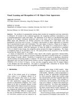 Visual Learning and Recognition of 3-D Objects from Appearance