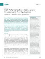 High-Performance Piezoelectric Energy Harvesters and Their Applications