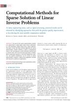 Computational Methods for Sparse Solution of Linear Inverse Problems