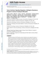Tumor Interferon Signaling Regulates a Multigenic Resistance Program to Immune Checkpoint Blockade