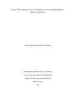 RESOLVER PROBLEMAS NO ES EL PROBLEMA. UNA REFLEXIÓN SOBRE LA PRÁCTICA DOCENTE