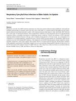 Respiratory Syncytial Virus Infection in Older Adults: An Update