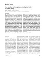The snowball Earth hypothesis: testing the limits of global change