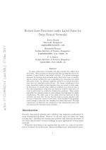 Robust Loss Functions under Label Noise for Deep Neural Networks