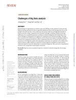 Challenges of Big Data analysis