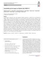 Comorbidity and its Impact on Patients with COVID-19