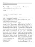 Photocatalytic disinfection using titanium dioxide: spectrum and mechanism of antimicrobial activity
