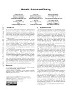 Neural Collaborative Filtering