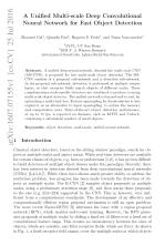 A Unified Multi-scale Deep Convolutional Neural Network for Fast Object Detection