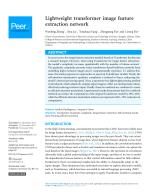 Lightweight transformer image feature extraction network