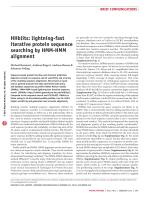 HHblits: lightning-fast iterative protein sequence searching by HMM-HMM alignment