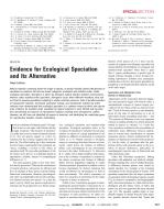 Evidence for Ecological Speciation and Its Alternative