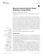 Abscisic Acid and Abiotic Stress Tolerance in Crop Plants