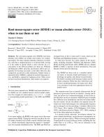 Root-mean-square error (RMSE) or mean absolute error (MAE): when to use them or not