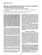Dynamics of mitochondrial DNA evolution in animals: Amplification and sequencing with conserved primers