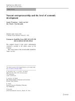 Nascent entrepreneurship and the level of economic development