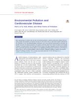 Environmental Pollution and Cardiovascular Disease Part 2 of 2: Soil, Water, and Other Forms of Pollution