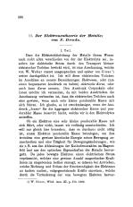 Zur Elektronentheorie der Metalle; von P. Drude.