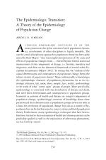 The Epidemiologic Transition: A Theory of the Epidemiology of Population Change