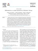 Inflammation as a central mechanism in Alzheimer’s disease