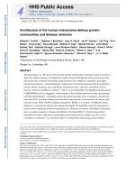 Architecture of the human interactome defines protein communities and disease networks