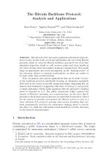 The Bitcoin Backbone Protocol: Analysis and Applications
