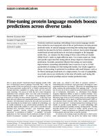 Fine-tuning protein language models boosts predictions across diverse tasks