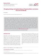Changing etiology and epidemiology of hepatocellular carcinoma: Asia and worldwide