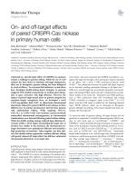 On- and off-target effects of paired CRISPR-Cas nickase in primary human cells