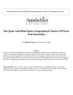 Hot Spots And Blind Spots: Geographical Clusters Of Firms And Innovation