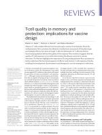 T-cell quality in memory and protection: implications for vaccine design