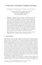 Performance Modeling of Epidemic Routing