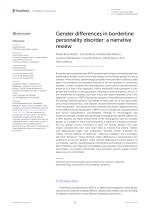 Gender differences in borderline personality disorder: a narrative review