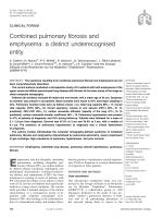 Combined pulmonary fibrosis and emphysema: a distinct underrecognised entity