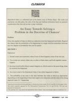 An Essay Towards Solving a Problem in the Doctrine of Chances