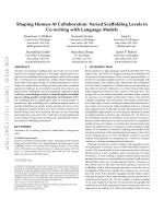 Shaping Human-AI Collaboration: Varied Scaffolding Levels in Co-writing with Language Models