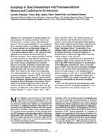Autophagy in Yeast Demonstrated with Proteinase-deficient Mutants and Conditions for its Induction