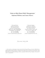 Value-at-Risk Based Risk Management: Optimal Policies and Asset Prices