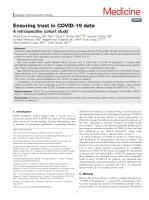 Ensuring trust in COVID-19 data: A retrospective cohort study