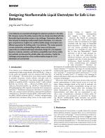 Designing Nonflammable Liquid Electrolytes for Safe Li-Ion Batteries