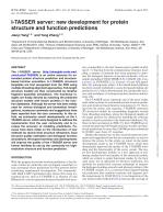I-TASSER server: new development for protein structure and function predictions