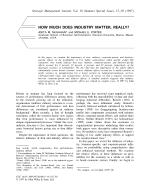 How Much Does Industry Matter, Really?