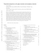 Theoretical perspective on the glass transition and amorphous materials